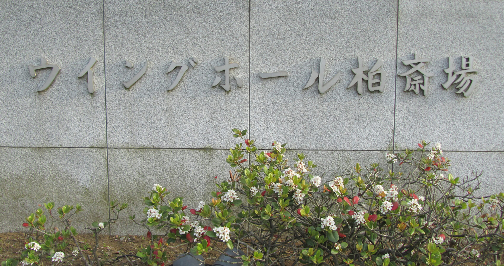 ウイングホール柏斎場入口